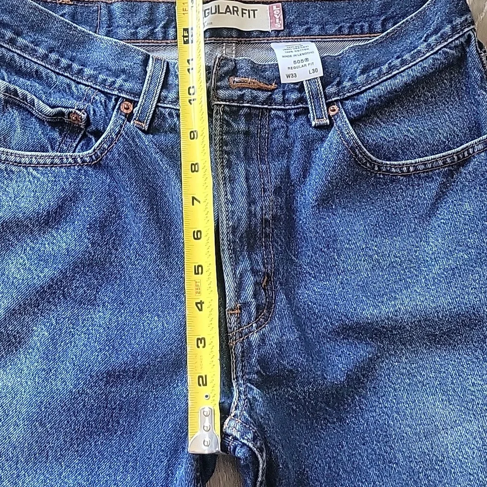 Vintage Levi's 505 Regular Fit Zip Fly Blue Straight Jeans W33 x L30 (W30 x L27)